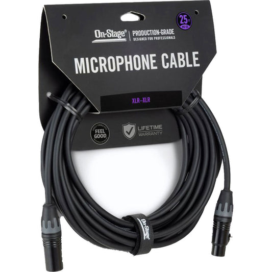 On Stage 25ft Production-Grade Microphone Cable (XLR Male - XLR Female)