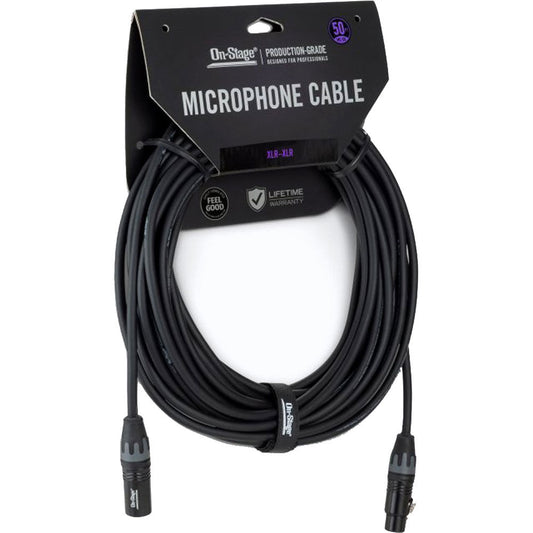 On Stage 50ft Production-Grade Microphone Cable (XLR Male - XLR Female)