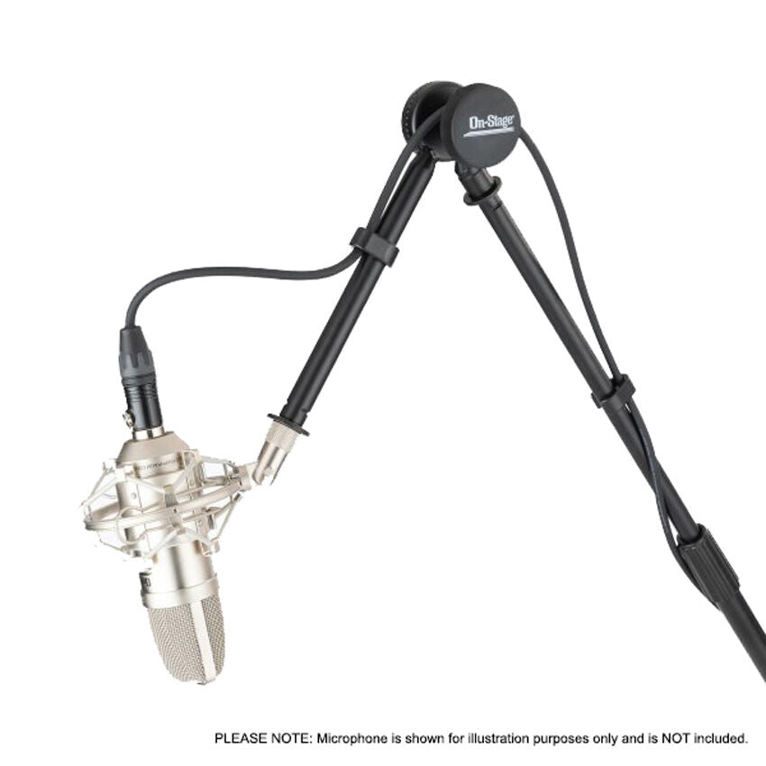 On Stage OSSB96+ Tripod Studio Mic Boom with 7" Mini Boom Extension & Casters