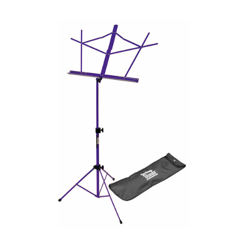 On Stage OSSM7122PB Compact Sheet Music Stand in Purple with Bag