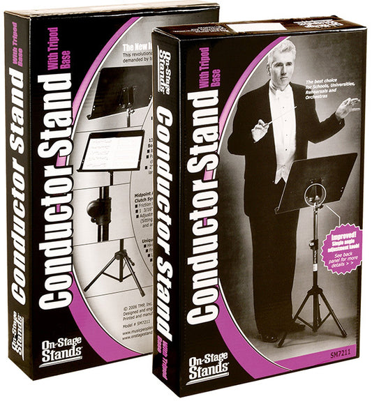 On Stage OSSM7212B Orchestral Sheet Music Stand with Holed Bookplate