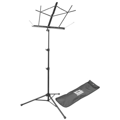 On Stage OSSM7222BB Sheet Music Stand with Tubular Tripod Base in Black with Bag