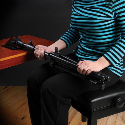 On Stage OSSM7312W Pro Orchestral Sheet Music Stand with Wide Rosewood Bookplate