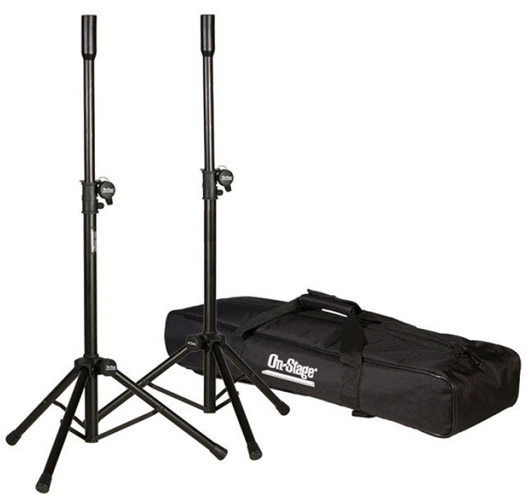 On Stage OSSSP7000 Mini Speaker Stand Pack with Pair of Mini Speaker Stands & Carry Bag