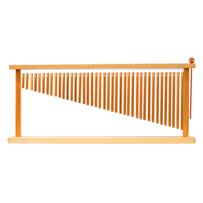Opus Percussion OPMM40CT 40 Bar Chime Set on Wooden Frame Stand with Mallet