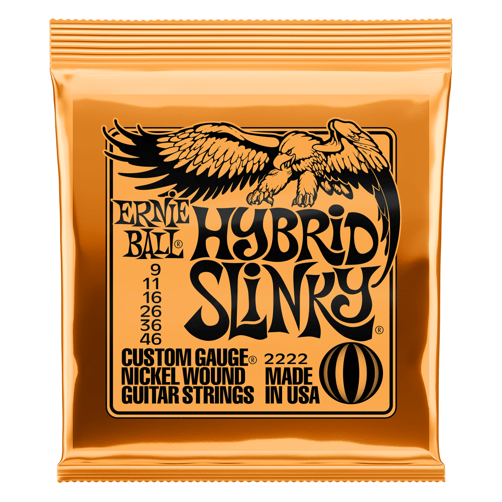 Ernie Ball Nickel Wound Electric Guitar Strings P02222 Hybrid Slinky (9-46)