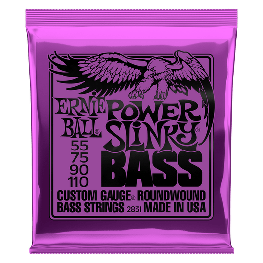 Ernie Ball Nickel Wound Electric Bass Strings P02831 Power Slinky (55-110)