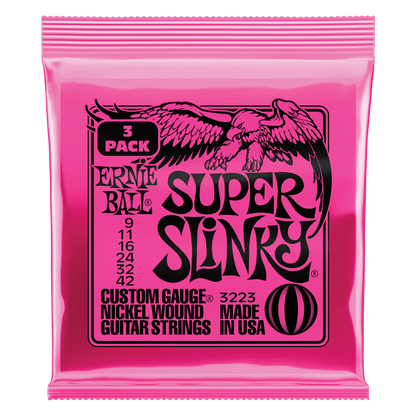 Ernie Ball Nickel Wound Electric Guitar Strings (3 Pack) (Assorted Gauges)