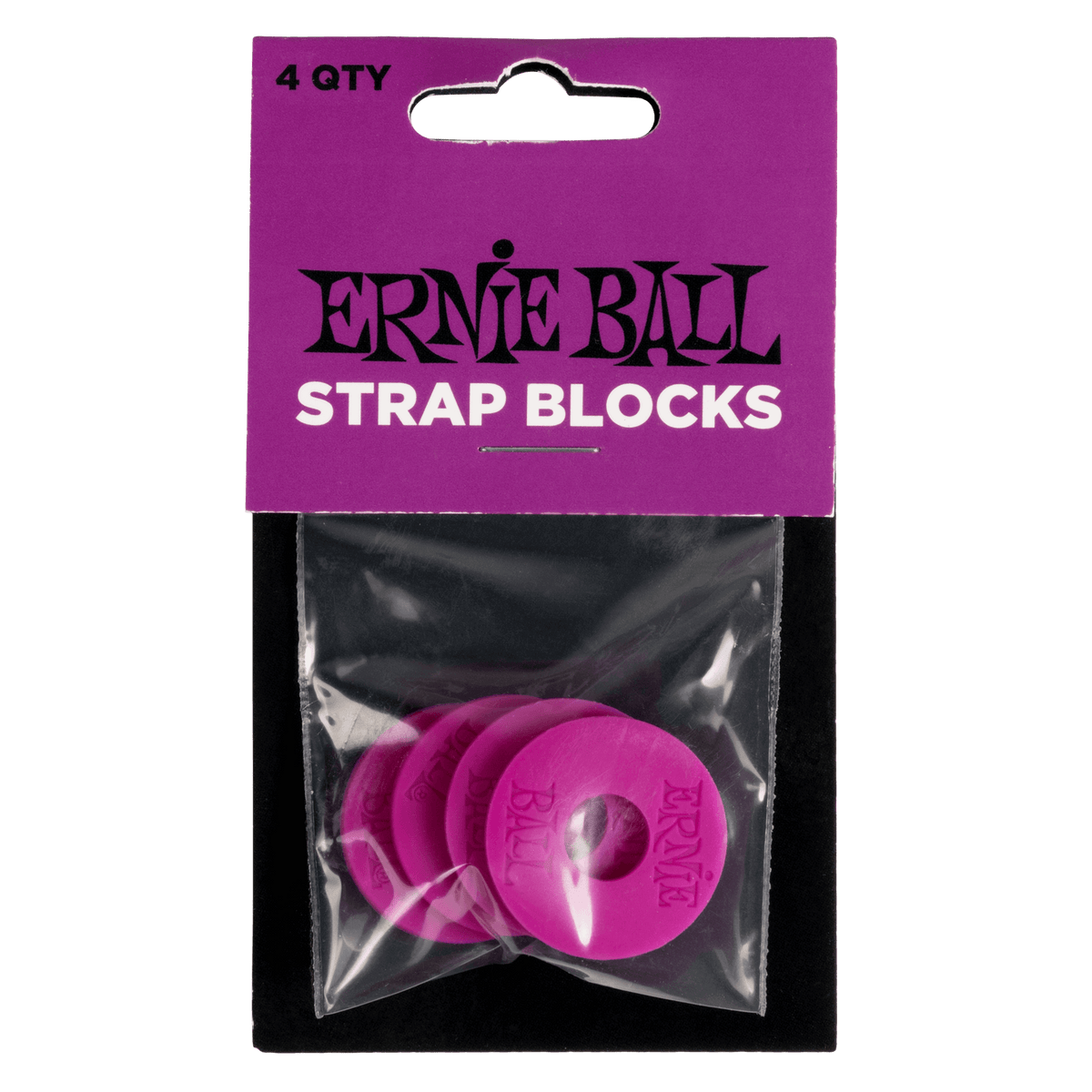 Ernie Ball Strap Blocks Rubber P05618 Purple Set of 4