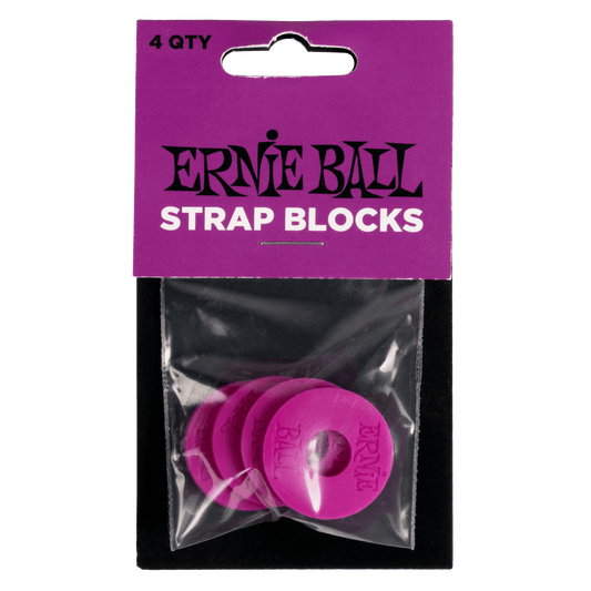 Ernie Ball Strap Blocks Rubber P05618 Purple Set of 4