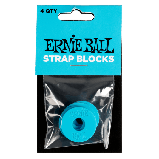 Ernie Ball Strap Blocks Rubber P05619 Blue Set of 4