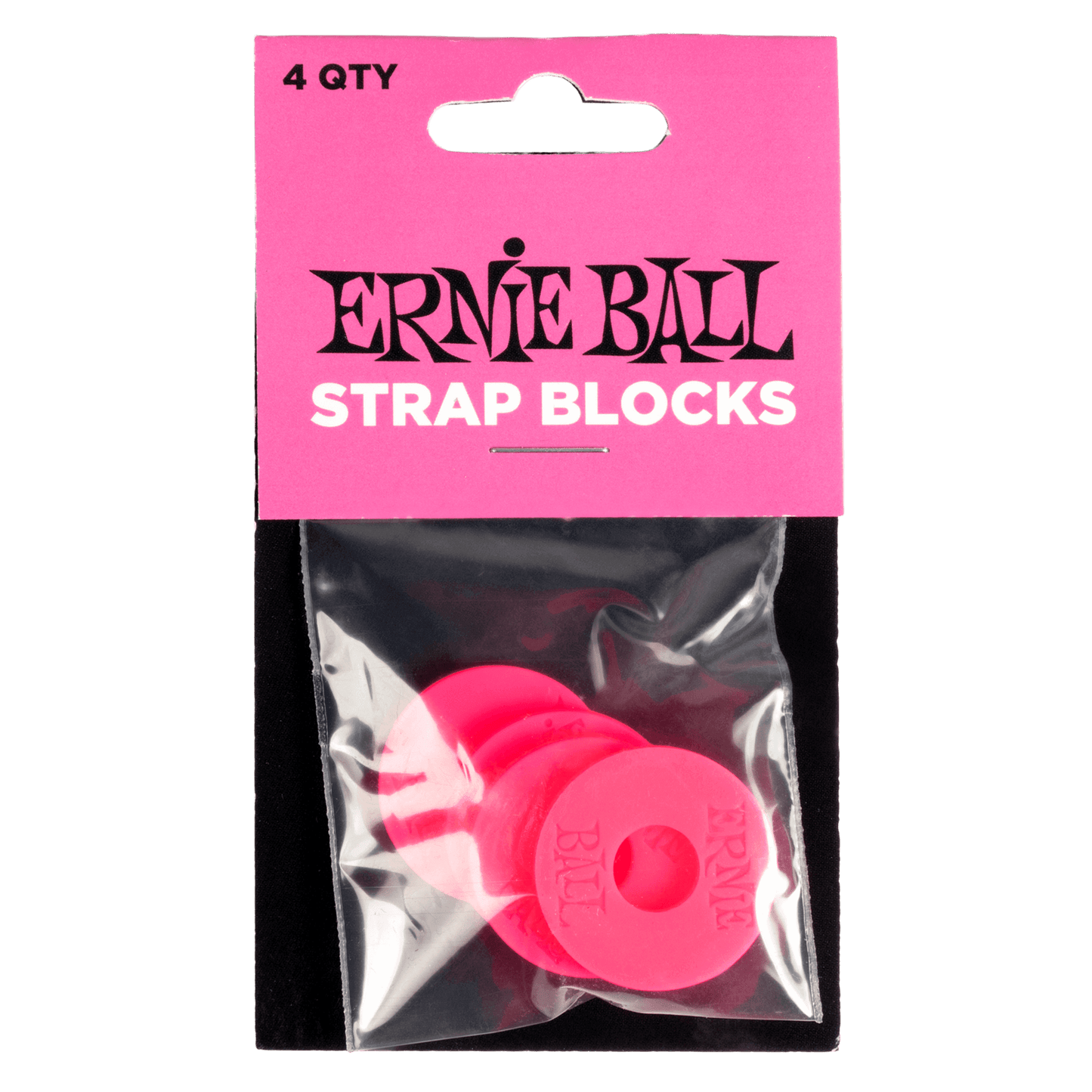 Ernie Ball Strap Blocks Rubber Pink P05623 Set of 4