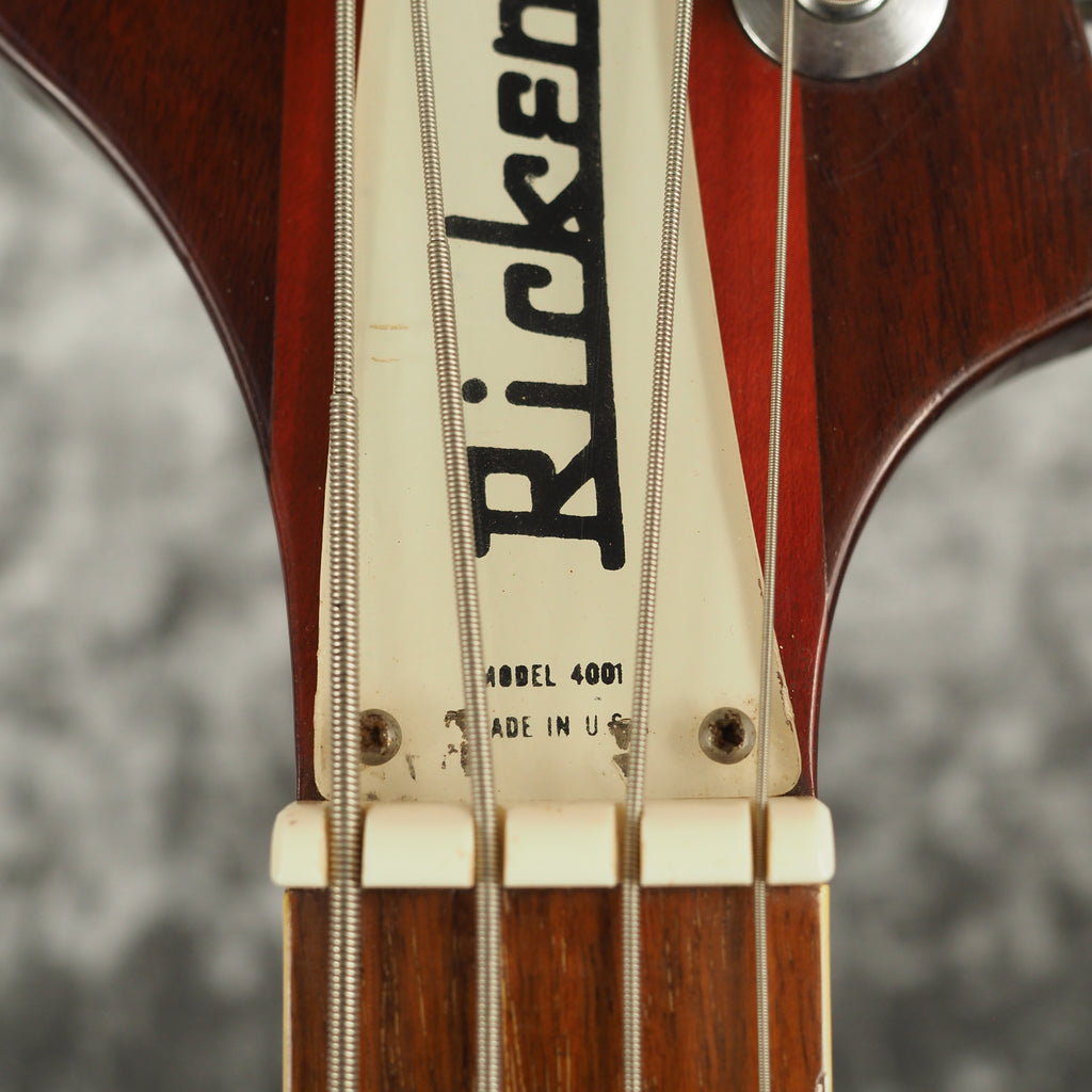1972 Rickenbacker 4001 Bass Guitar in Fireglo