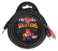 Pig Hog PB-S3R10 10ft Stereo Breakout Cable, 3.5mm to Dual RCA