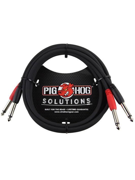 Pig Hog PD-21406 6ft 1/4″-1/4″ Dual Cable
