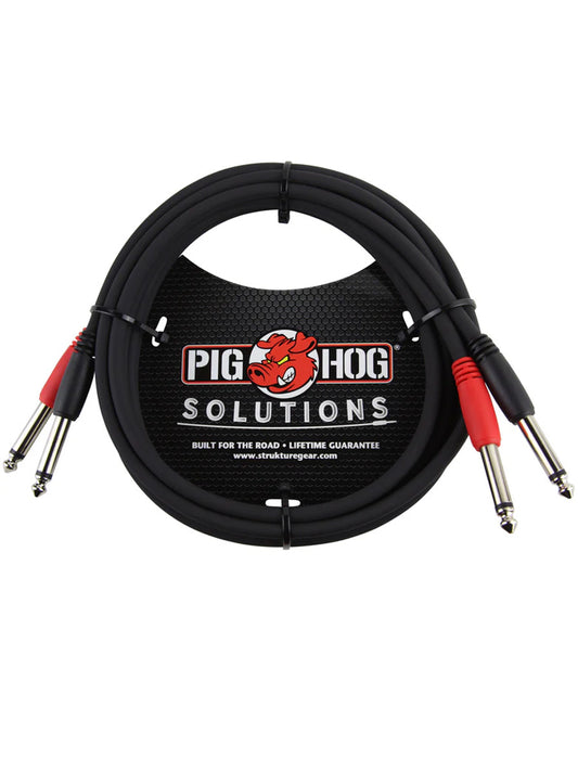 Pig Hog PD-21410 10ft 1/4″-1/4″ Dual Cable