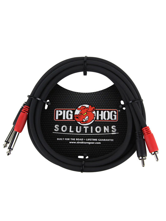 Pig Hog PD-R1406 6ft RCA-1/4″ Dual Cable
