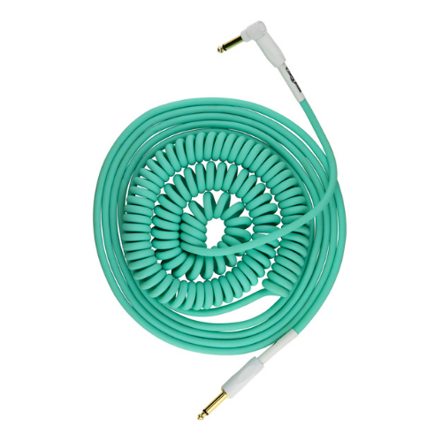 Pig Hog PHCC30SG 30ft Half Coil Instrument Cable in Seafoam Green