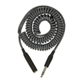 Pig Hog PHEX14-25GR Hex Series Coiled Headphone Extension Cable, 1/4″ – 25ft – Charcoal Grey