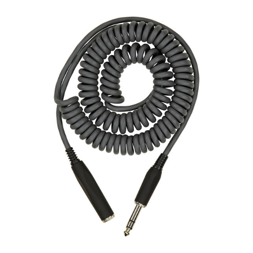 Pig Hog PHEX14-25GR Hex Series Coiled Headphone Extension Cable, 1/4″ – 25ft – Charcoal Grey