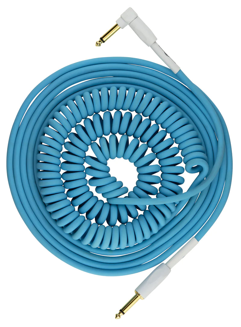 Pig Hog PHCC30DB 30ft Half Coil Instrument Cable in Daphne Blue