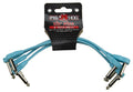 Pig Hog PHLSK6DB Lil' Pigs 6" Daphne Blue Patch Cables (4 Pack)