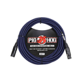 Pig Hog PHM20BBL Black & Blue Woven Mic Cable, 20ft XLR