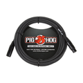 Pig Hog PHM20BKW Black & White Woven Mic Cable, 20ft XLR