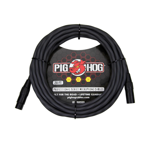 Pig Hog PHMH20GR Hex Series Mic Cable, 20ft – Grey