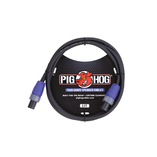 Pig Hog PHSC5SPK Speaker Cable, 5ft (14 gauge wire) – SPEAKON