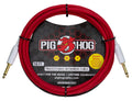 Pig Hog PHSH10CA Hex Series Instrument Silent Cable 10 ft Candy Apple Red