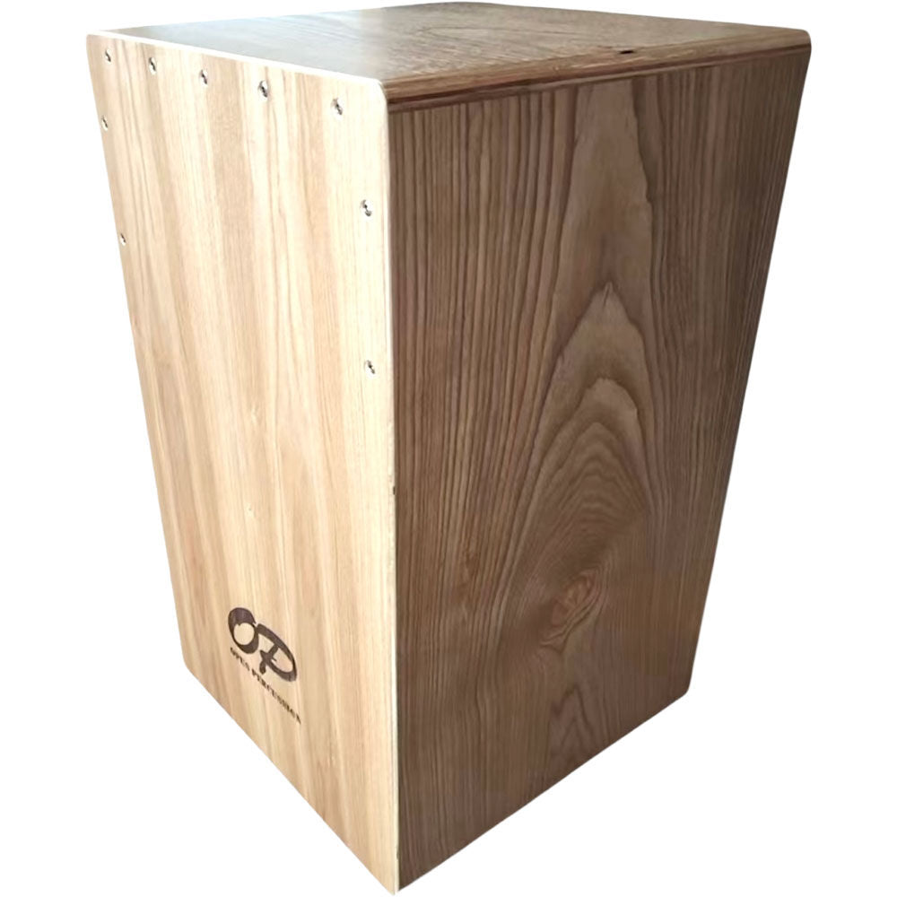 Opus Percussion Wooden Cajon in Ash with Deluxe Carry Bag