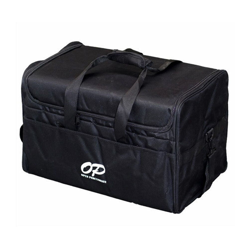 Opus Percussion PPCAJONZEB Wooden Cajon in Zebrawood with Deluxe Carry Bag