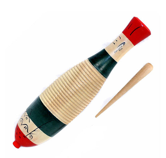 Percussion Plus PPG0 Medium Wooden Fish Shape Guiro in 3-Tone Finish