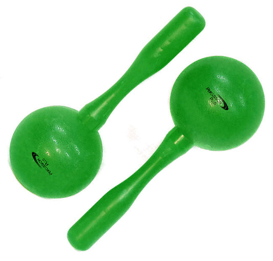 Percussion Plus PPM21GREEN Round Head Plastic Maracas in Green