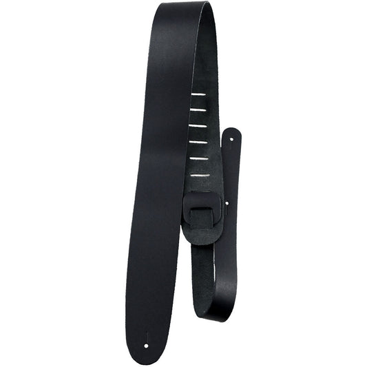 Perris PS179 2.5" Basic Leather Guitar Strap in Black
