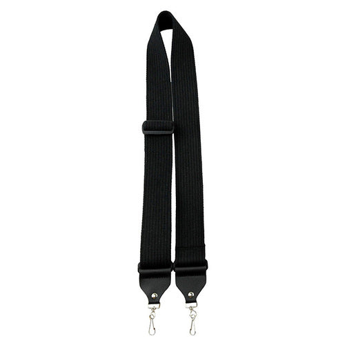 Perris PS6677 2" Deluxe Black Cotton Banjo Strap with White Stitching & Metal Hooks