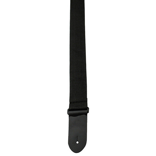 Perris PS6751 2" Poly Pro Guitar Strap in Black with Black Leather ends
