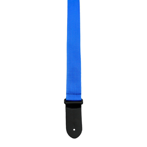 Perris PS6754 2" Poly Pro Guitar Strap in Blue with Black Leather Ends
