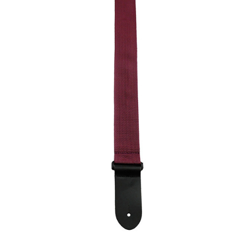 Perris PS6755 2" Poly Pro Guitar Strap in Plum with Black Leather ends