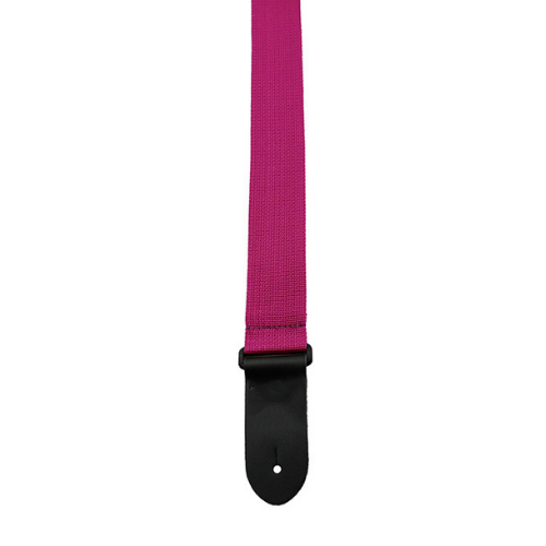 Perris PS6762 2" Poly Pro Guitar Strap in Magenta with Black Leather ends