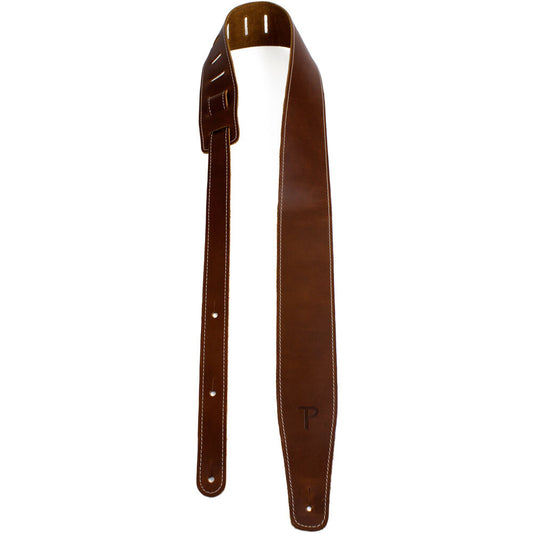 Perris PS7049 2.5" Baseball Leather Guitar Strap in Tan