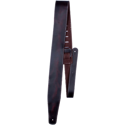 Perris PS7053 2.5" Baseball Leather Guitar Strap in Wine