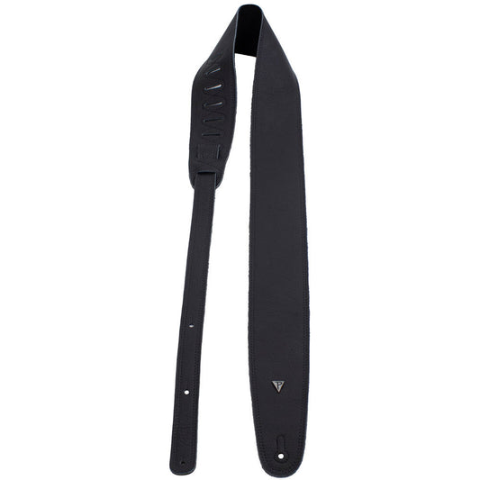 Perris PS7792 3" Deluxe Double-Stitched Leather Bass Guitar Strap in Black