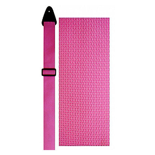 Perris PS99 2" Poly Pro Pink Guitar Strap with Leather ends