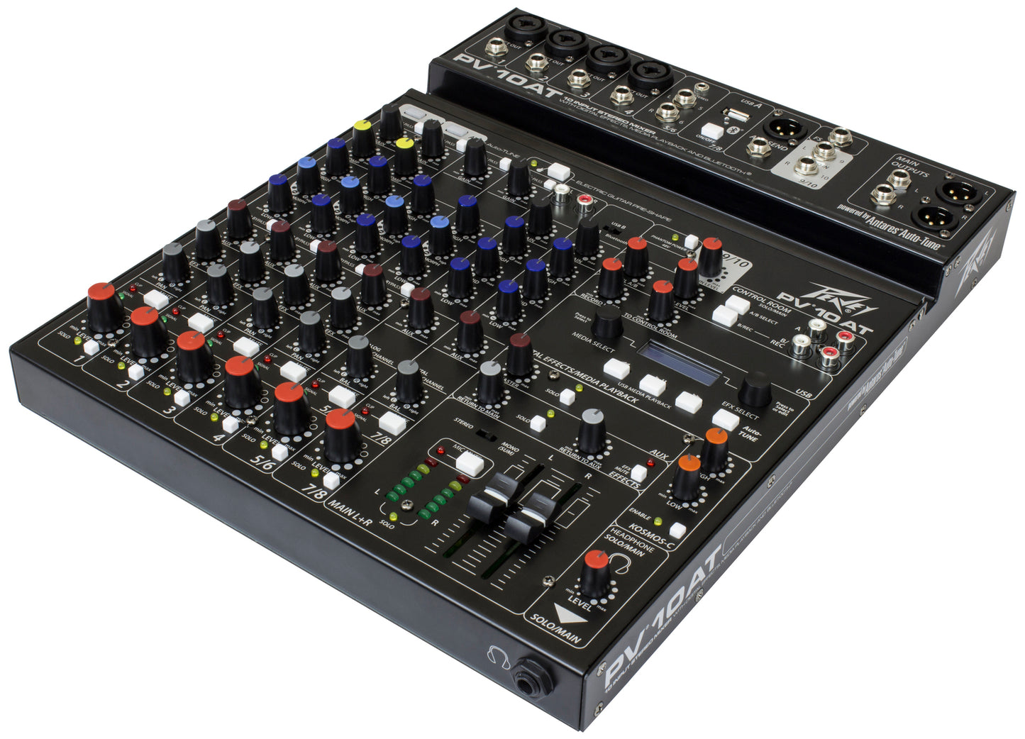 Peavey PV10AT PV Series "PV-10AT" Compact 10-Channel Mixer with Bluetooth & Antares Auto-Tune