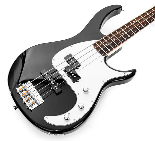 Peavey PVMILEST4BLK Milestone Series 4 String Bass Guitar in Black