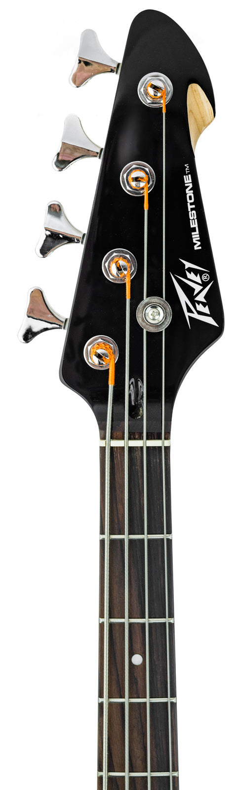 Peavey PVMILEST4BLK Milestone Series 4 String Bass Guitar in Black