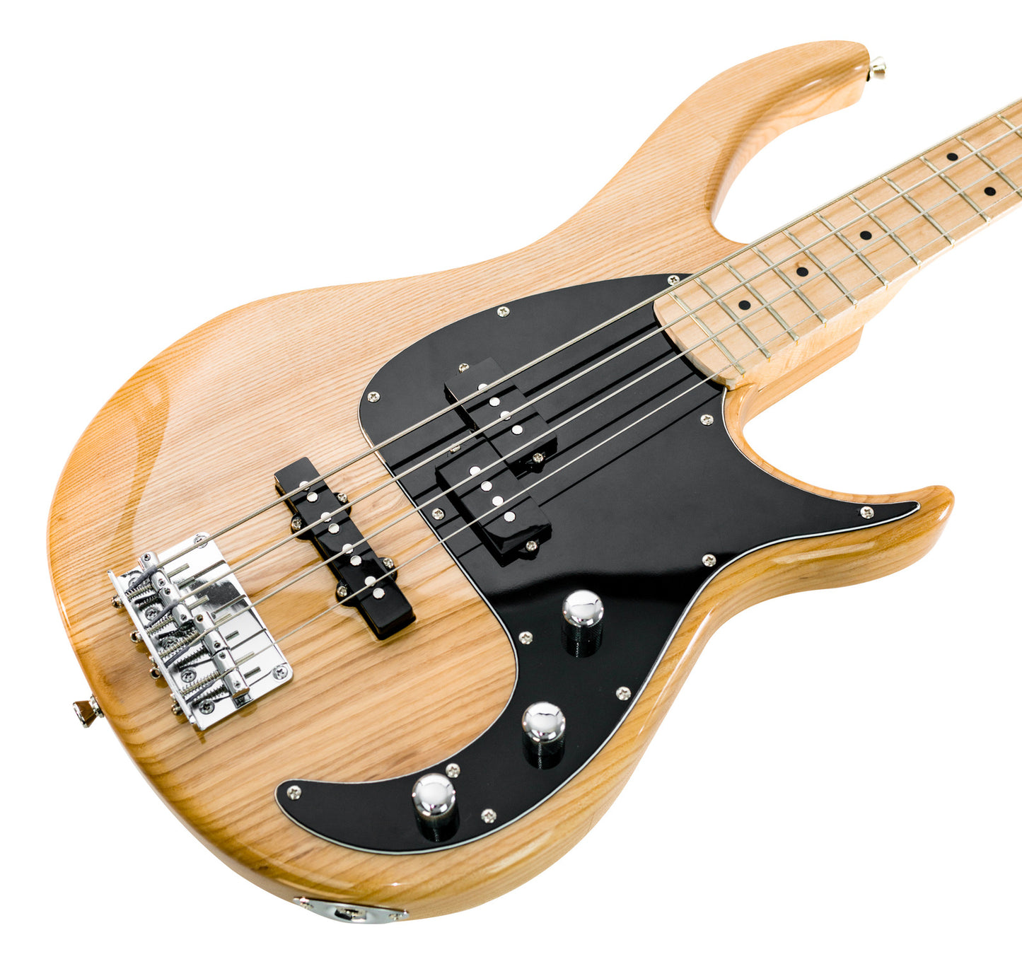 Peavey PVMILEST4NAT Milestone Series 4 String Bass Guitar in Natural