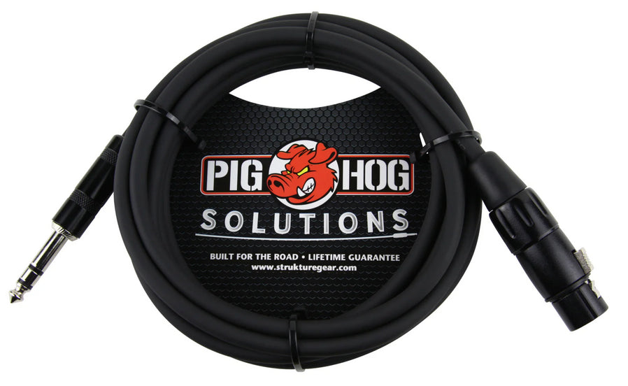 Pig Hog PX-TMXF1 10ft TRS(M)-XLR(F) Balanced Cable